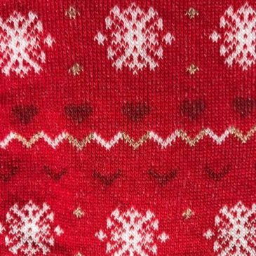 Tubolare Rosso con fiocco neve
