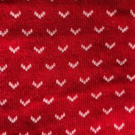 Tubolare in cotone rosso con archetti