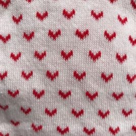 Tubolare in cotone bianco con archetti rossi