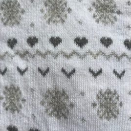 Tubolare bianco con fiocchi di neve grigi