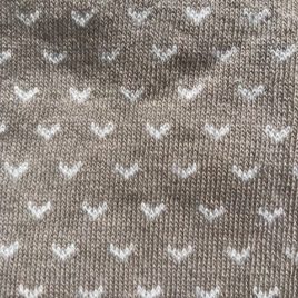 Tubolare in cotone beige con archetti bianchi