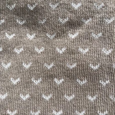 Tubolare in cotone beige con archetti bianchi