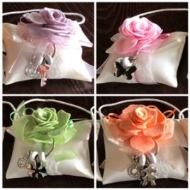 Portachiavi con Rosa su Minibag