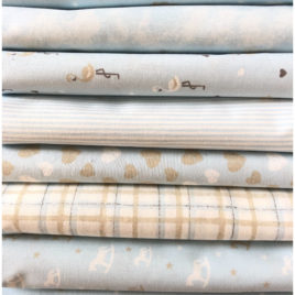 Tessuto cotone fantasie Baby Celeste