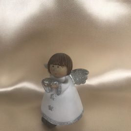 Angioletto bianco-argento in ceramica