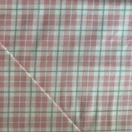 Tessuto tartan rosa e grigio