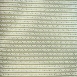 Tessuto verde a righe con pois