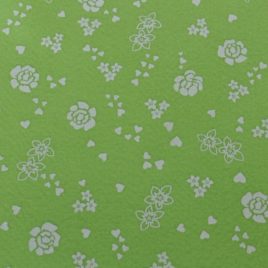 Verde chiaro “Rose e Cuori” Panna