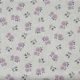 Tessuto con rose lilla