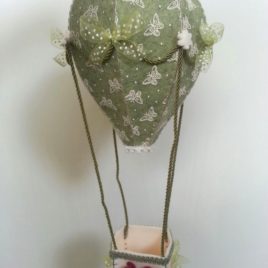 MONGOLFIERA VERDE FARFALLE