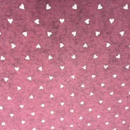 Feltro Stampato Rosa melange cuori