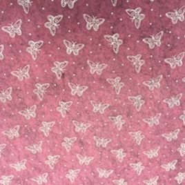 Feltro Stampato Rosa melange farfalle