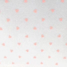 Feltro Stampato Bianco Fantasie Cuore rosa