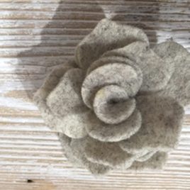 Rosa Elegance in feltro melange Grigio Chiaro