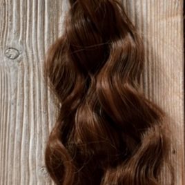 Capelli per bambole lunghi ricci castani