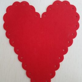 Cuore smerlato Rosso