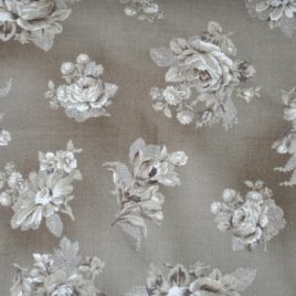 Tessuto Fantasia Rose Marrone