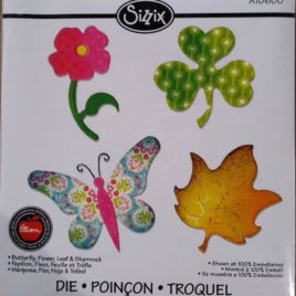 Fustella Farfalla, fiori e foglie